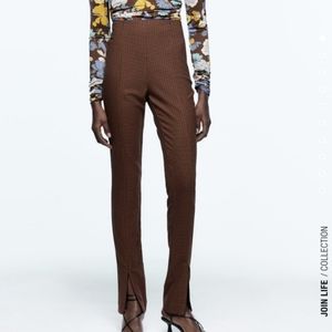 Zara high waisted houndstooth pants